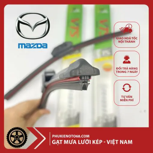 Gạt Mưa Silicone Lưỡi Kép Mazda