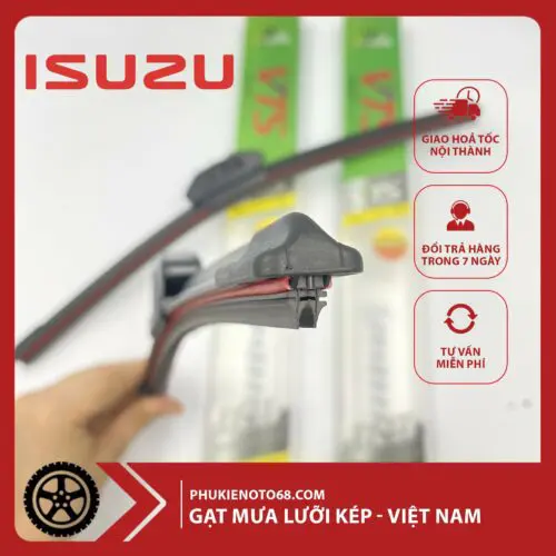 Gạt Mưa Silicone Lưỡi Kép Isuzu