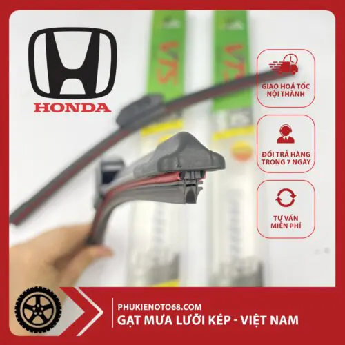 Gạt Mưa Silicone Lưỡi Kép Honda