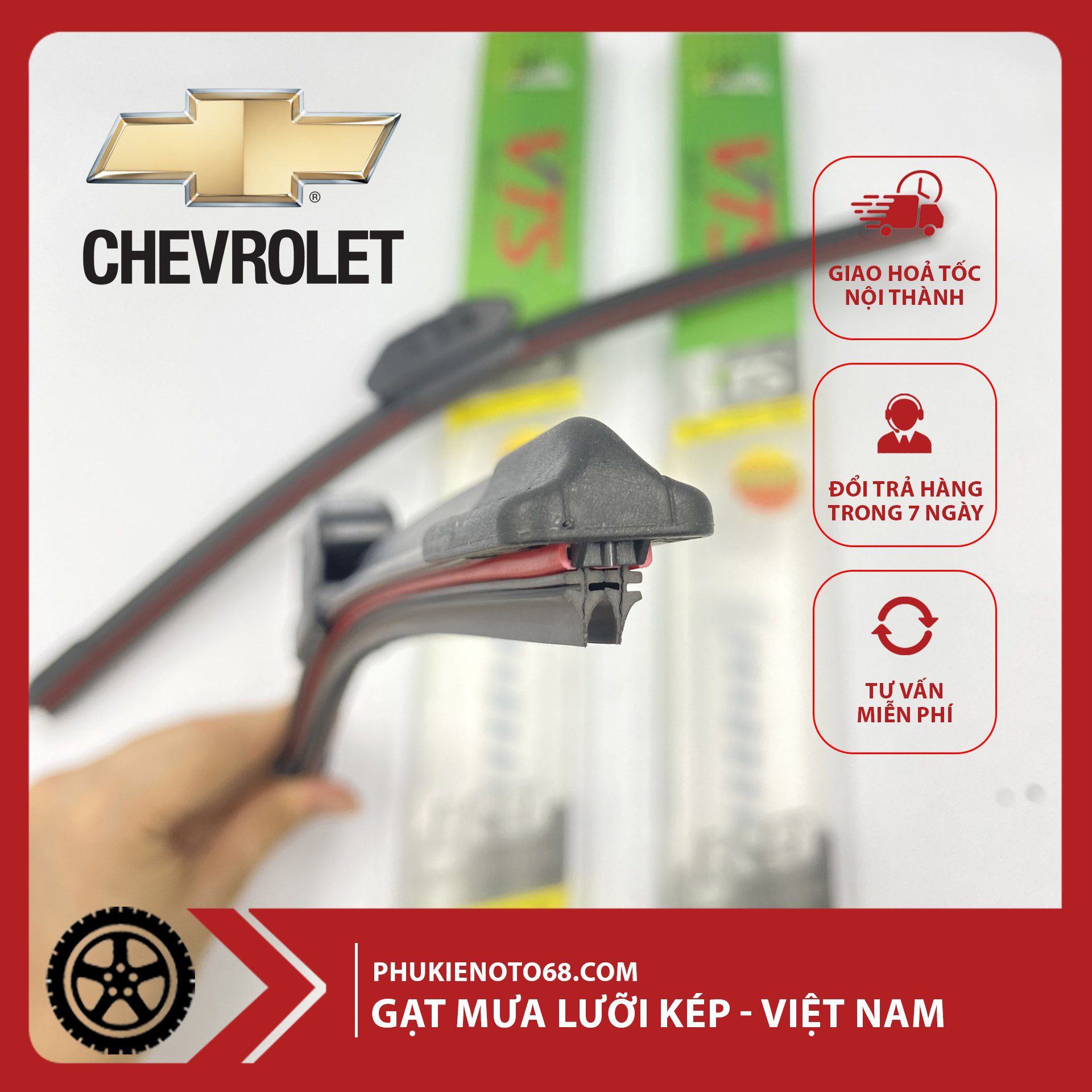 Gat-Mua-Silicone-Luoi-Kep-Chevrolet-Vivant Gạt Mưa Silicone Lưỡi Kép Chevrolet Vivant
