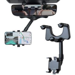 Giá đỡ kẹp điện thoại lên gương chiếu hậu để trên xe hơi ô tô xoay 360 độ chống rung treo đa điểm