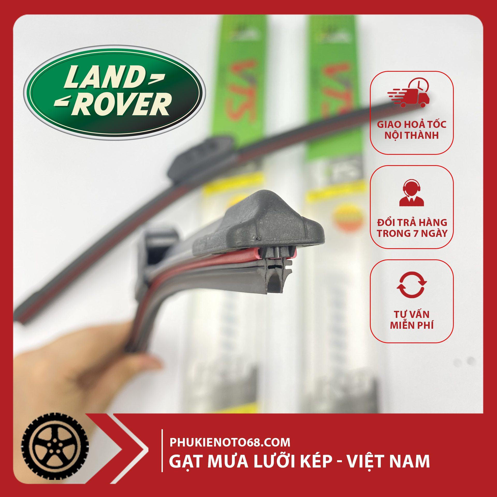 Gạt mưa lưỡi kép - land rover Gat mua luoi kep land rover