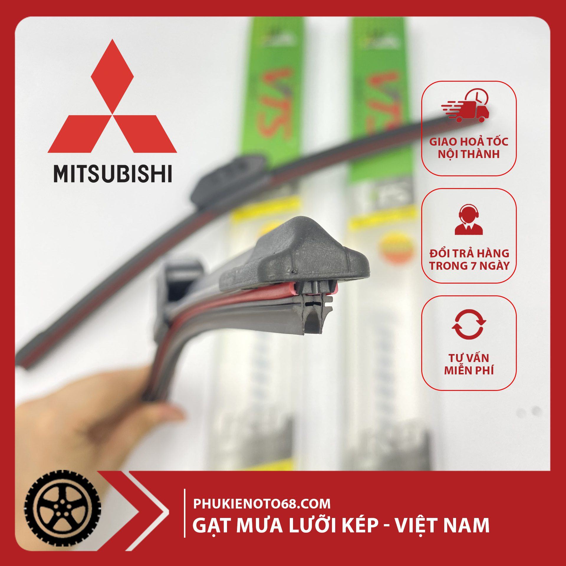 Gạt mưa lưỡi kép - mitsubishi Gat mua luoi kep mitsubishi